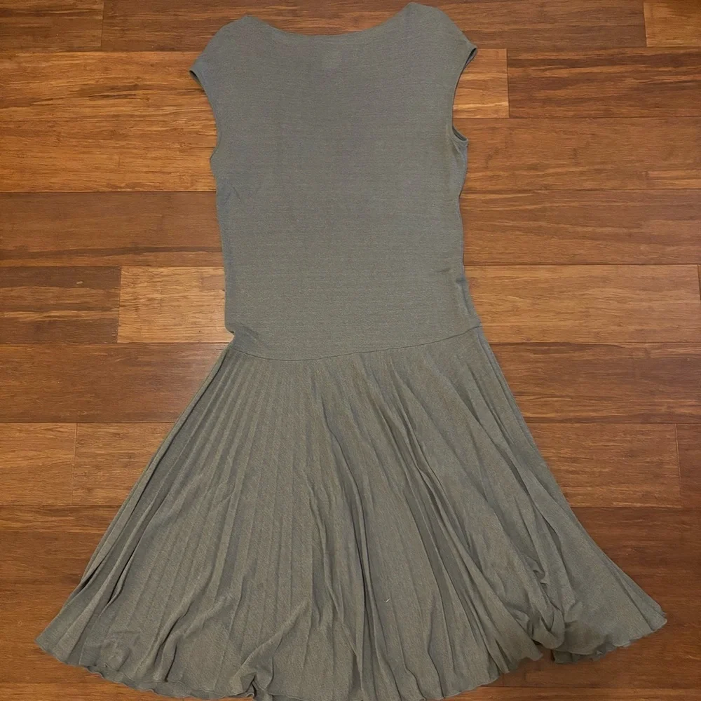 EUC Holt Renfrew vintage 90s plisse midi dress XL - Picture 7 of 9